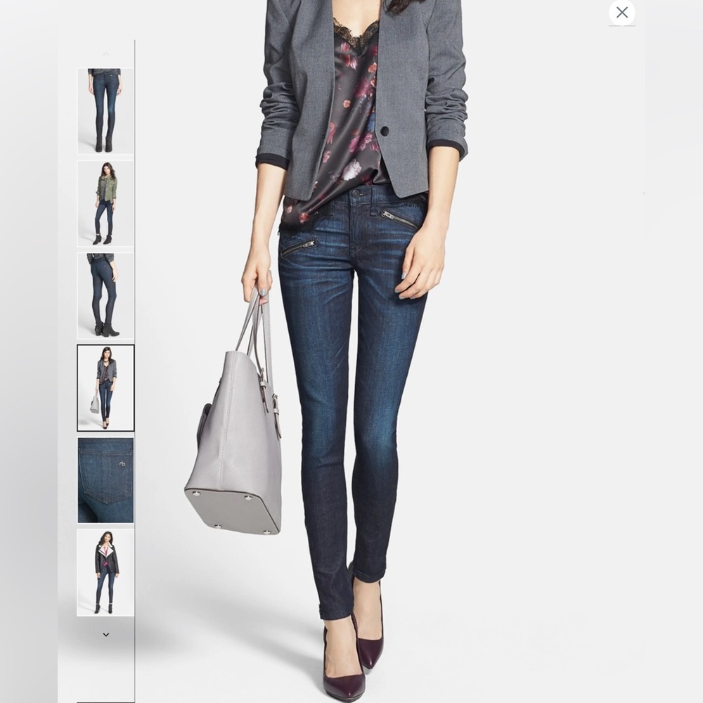 Rag and Bone Kensington Zip-detailed Jeans